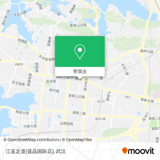 江蓝足道(蓝晶国际店)地图
