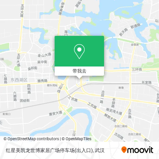 红星美凯龙世博家居广场停车场(出入口)地图