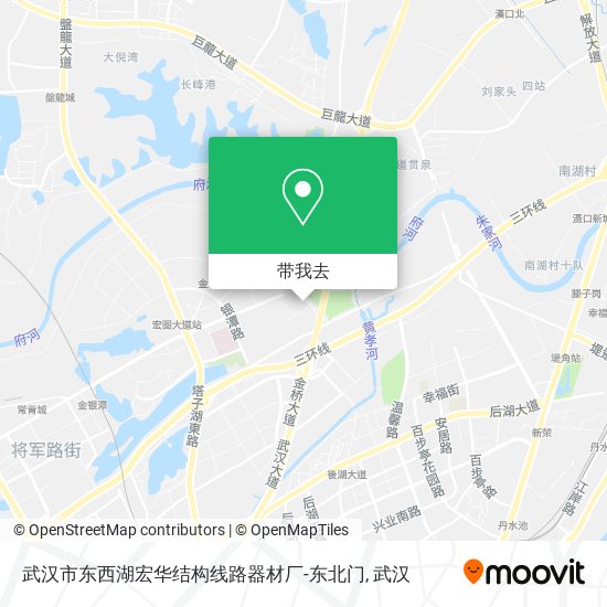 武汉市东西湖宏华结构线路器材厂-东北门地图