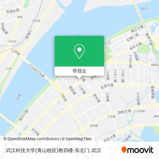 武汉科技大学(青山校区)教四楼-东北门地图