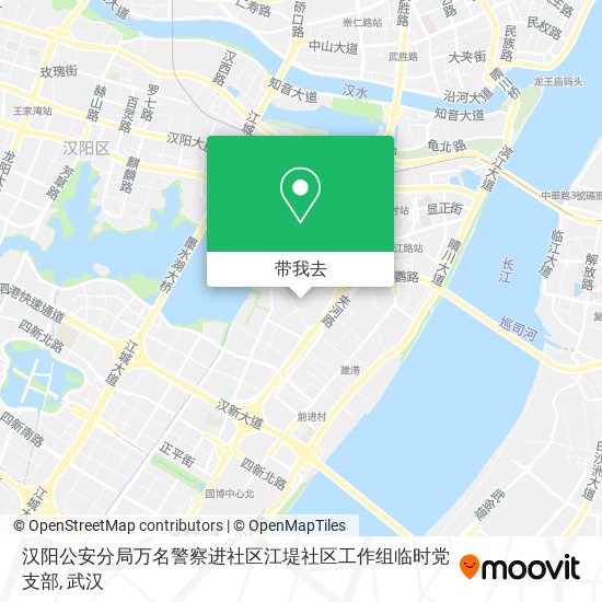 汉阳公安分局万名警察进社区江堤社区工作组临时党支部地图