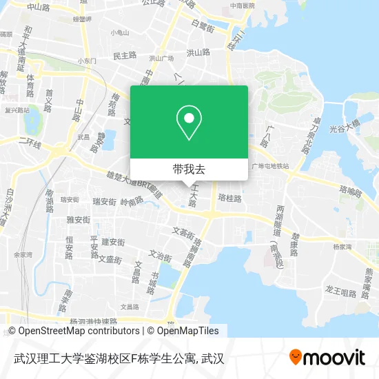 武汉理工大学鉴湖校区F栋学生公寓地图