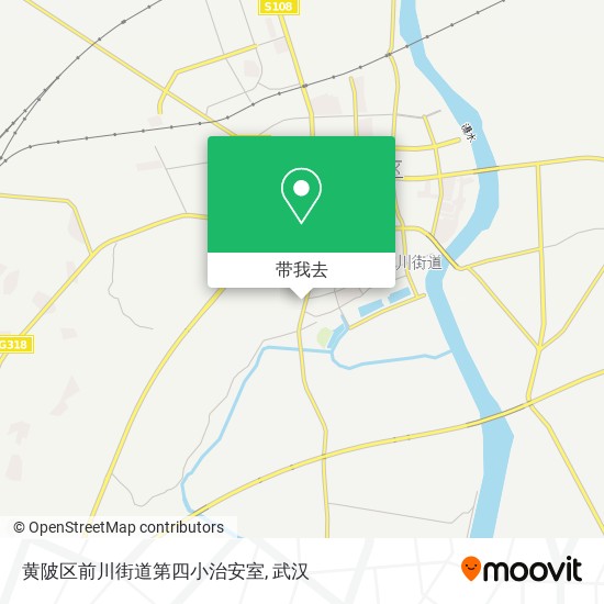 黄陂区前川街道第四小治安室地图