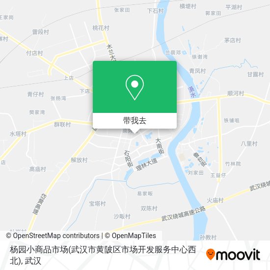 杨园小商品市场(武汉市黄陂区市场开发服务中心西北)地图