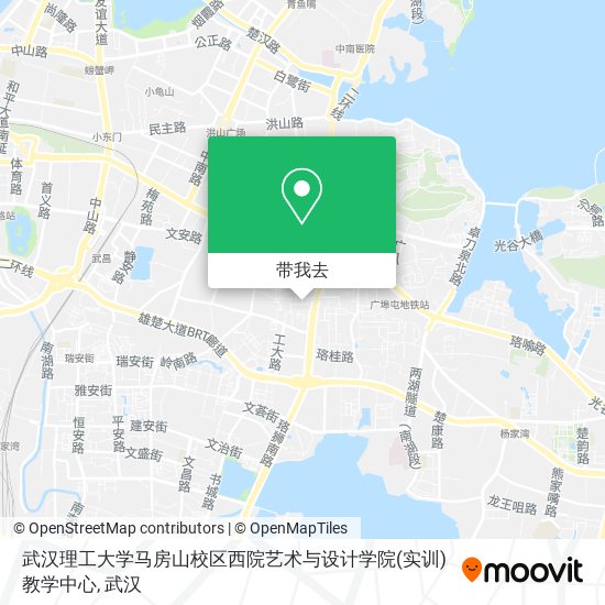 武汉理工大学马房山校区西院艺术与设计学院(实训)教学中心地图