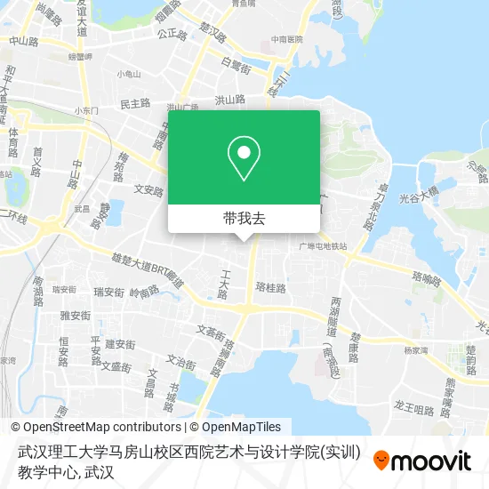 武汉理工大学马房山校区西院艺术与设计学院(实训)教学中心地图