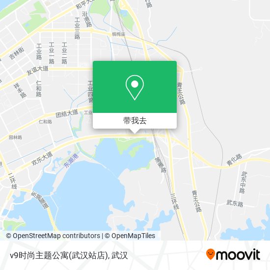 v9时尚主题公寓(武汉站店)地图