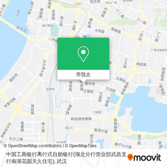 中国工商银行离行式自助银行(湖北分行营业部武昌支行南湖花园天久住宅)地图