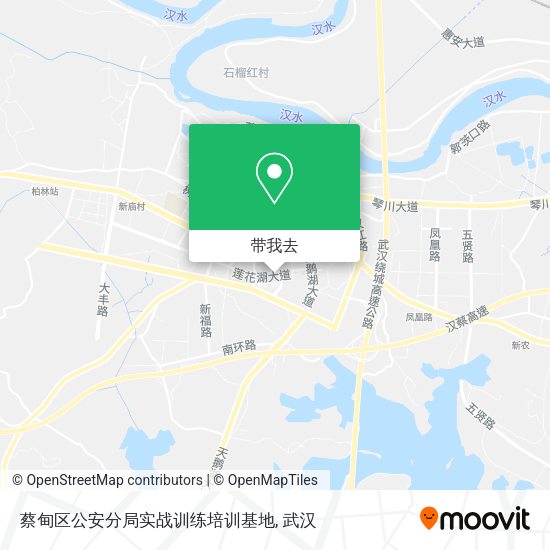 蔡甸区公安分局实战训练培训基地地图