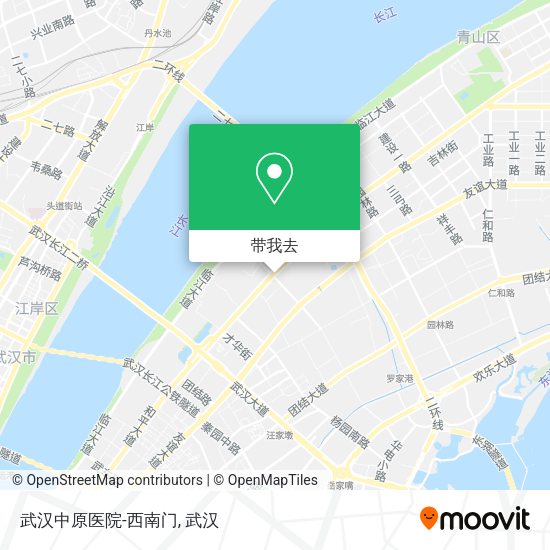 武汉中原医院-西南门地图