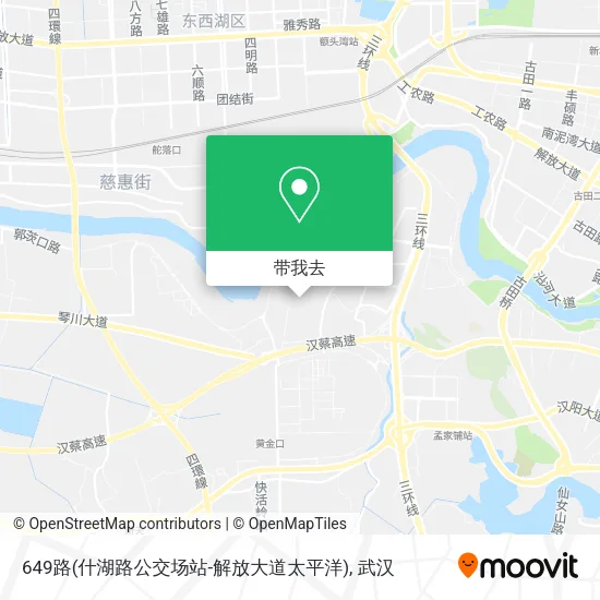 649路(什湖路公交场站-解放大道太平洋)地图