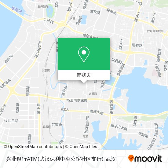 兴业银行ATM(武汉保利中央公馆社区支行)地图