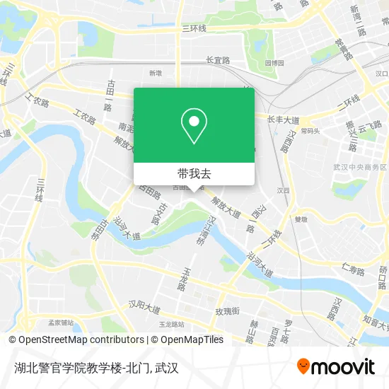 湖北警官学院教学楼-北门地图