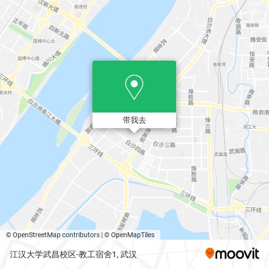江汉大学武昌校区-教工宿舍1地图