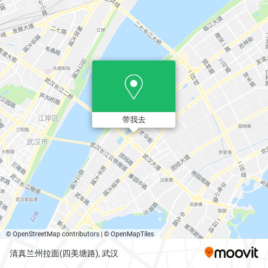 清真兰州拉面(四美塘路)地图