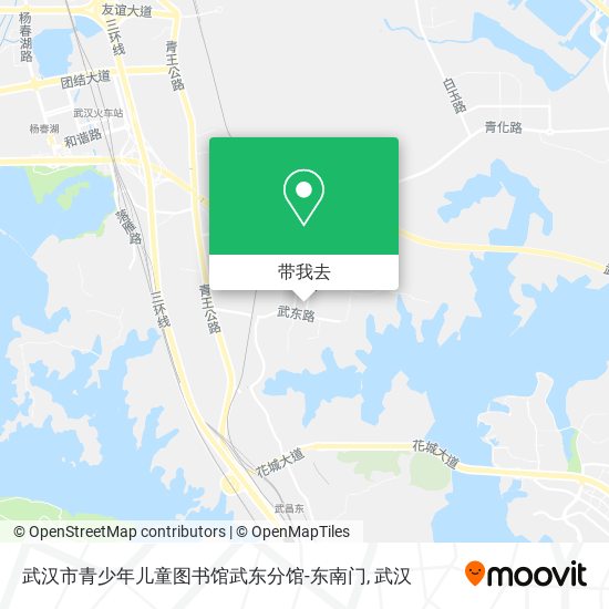武汉市青少年儿童图书馆武东分馆-东南门地图