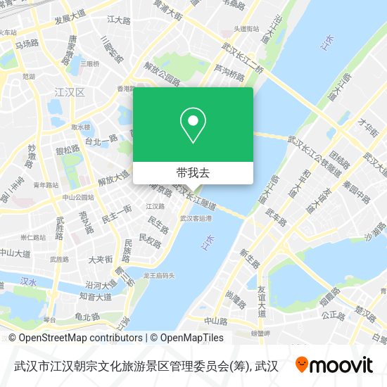 武汉市江汉朝宗文化旅游景区管理委员会(筹)地图