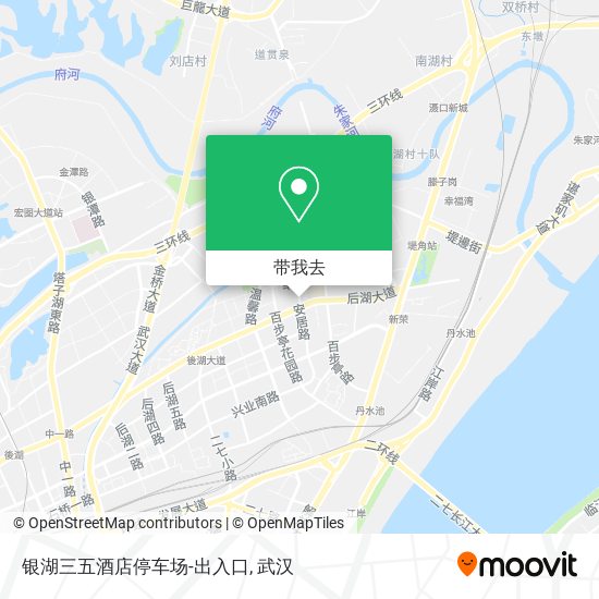 银湖三五酒店停车场-出入口地图