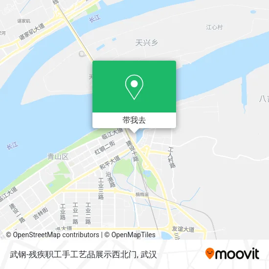 武钢-残疾职工手工艺品展示西北门地图