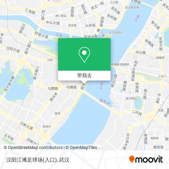 汉阳江滩足球场(入口)地图