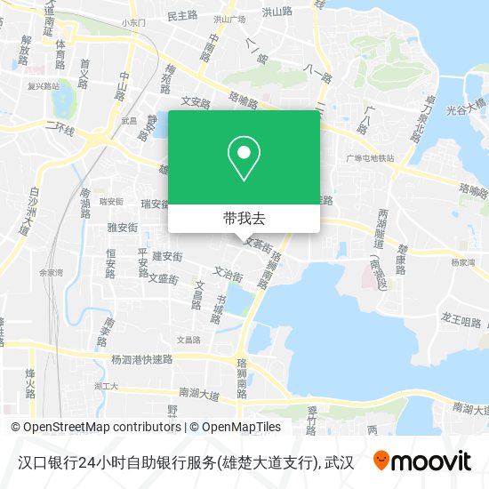 汉口银行24小时自助银行服务(雄楚大道支行)地图
