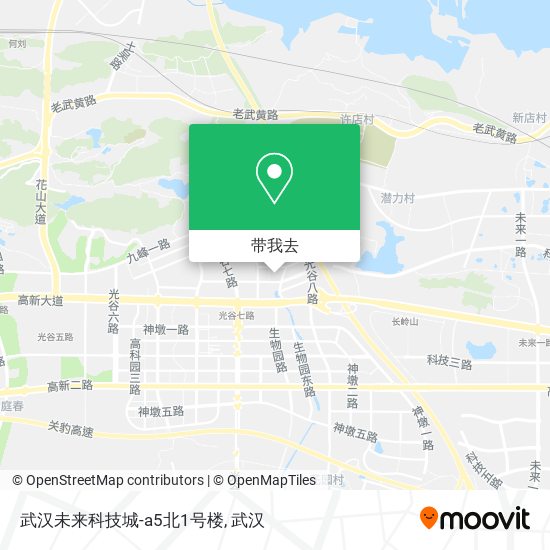 武汉未来科技城-a5北1号楼地图