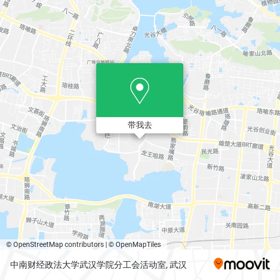 中南财经政法大学武汉学院分工会活动室地图