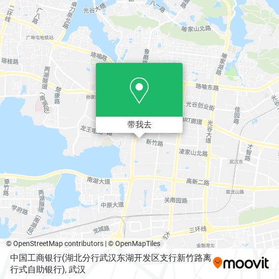 中国工商银行(湖北分行武汉东湖开发区支行新竹路离行式自助银行)地图