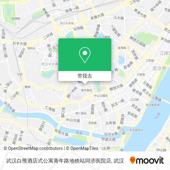 武汉白熊酒店式公寓青年路地铁站同济医院店地图