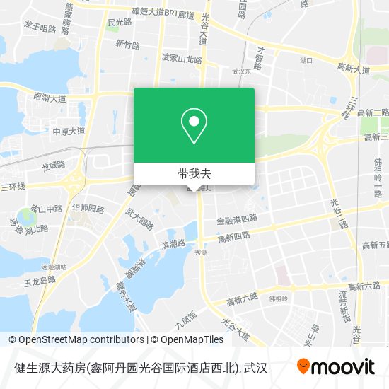 健生源大药房(鑫阿丹园光谷国际酒店西北)地图