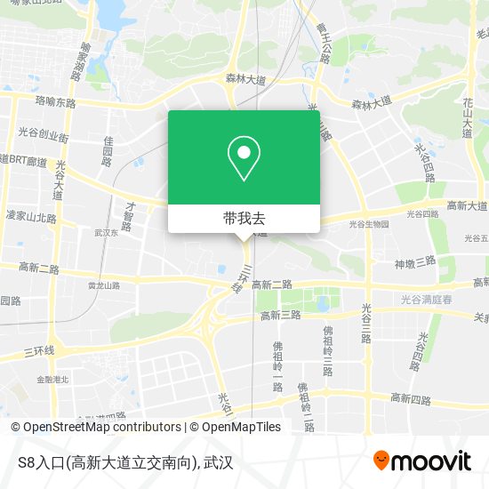 S8入口(高新大道立交南向)地图