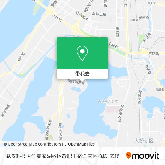 武汉科技大学黄家湖校区教职工宿舍南区-3栋地图