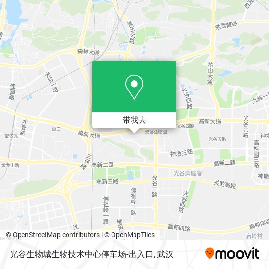 光谷生物城生物技术中心停车场-出入口地图