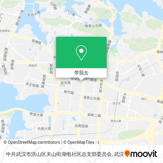 中共武汉市洪山区关山街湖电社区总支部委员会地图