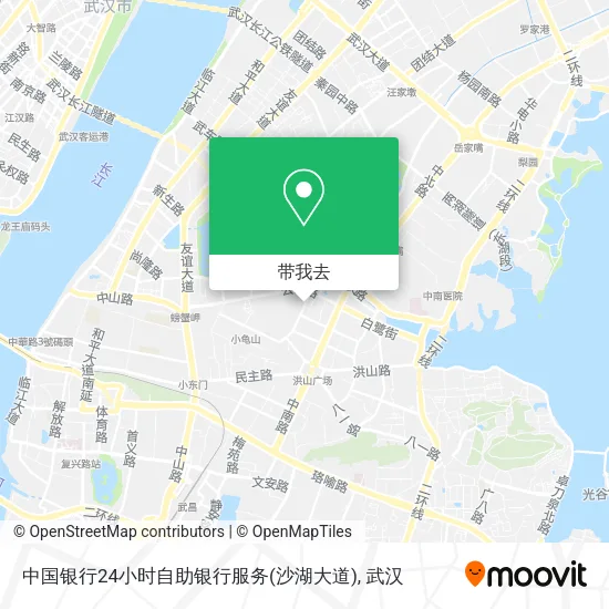 中国银行24小时自助银行服务(沙湖大道)地图