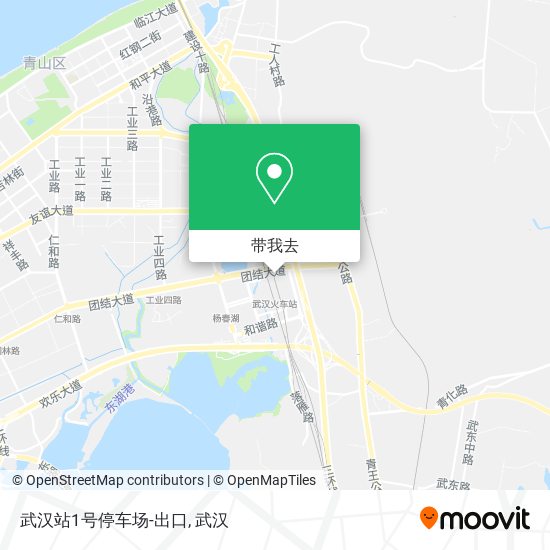 武汉站1号停车场-出口地图