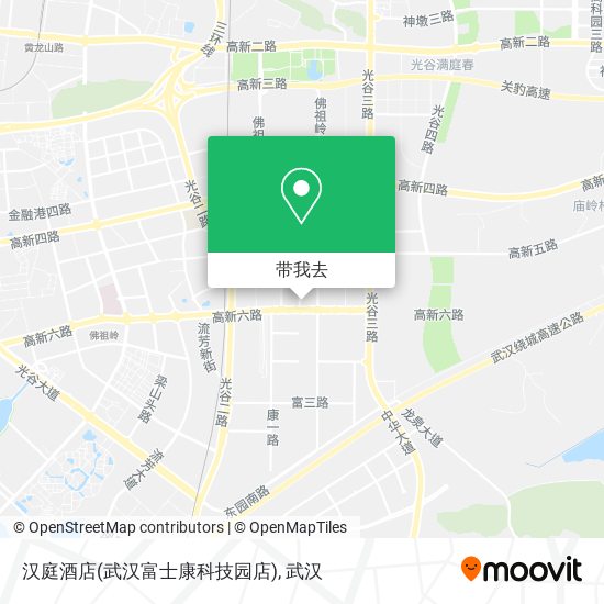 汉庭酒店(武汉富士康科技园店)地图