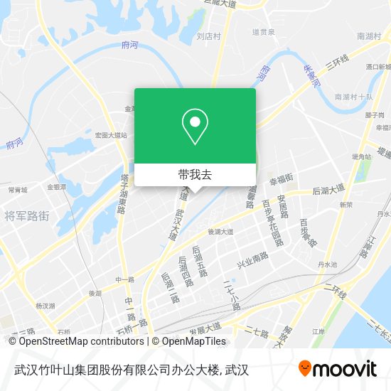武汉竹叶山集团股份有限公司办公大楼地图