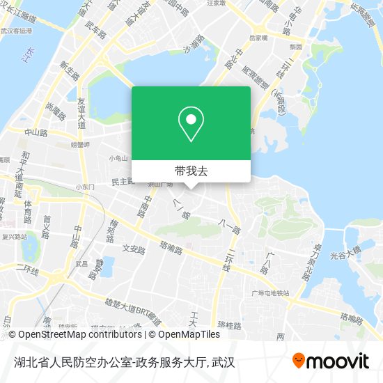湖北省人民防空办公室-政务服务大厅地图