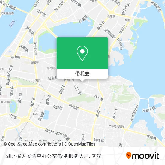 湖北省人民防空办公室-政务服务大厅地图