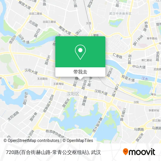 720路(百合街赫山路-常青公交枢纽站)地图