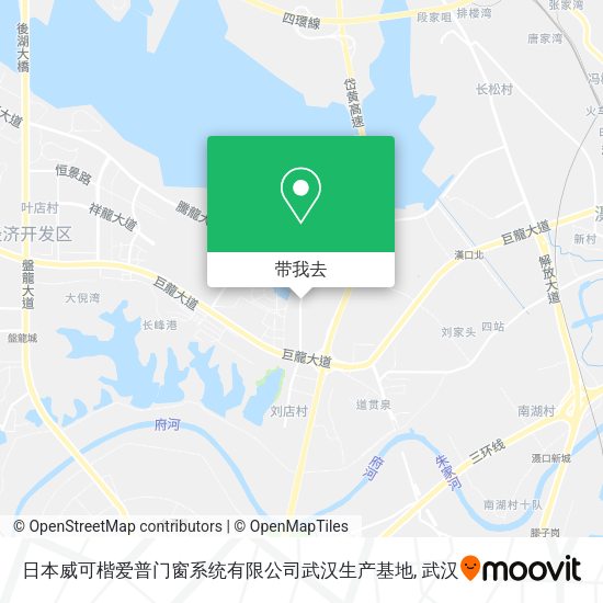日本威可楷爱普门窗系统有限公司武汉生产基地地图