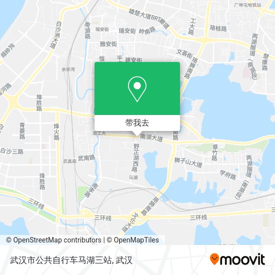武汉市公共自行车马湖三站地图