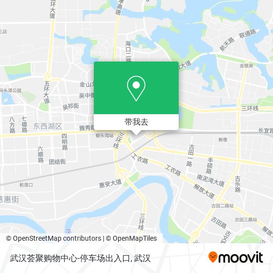 武汉荟聚购物中心-停车场出入口地图