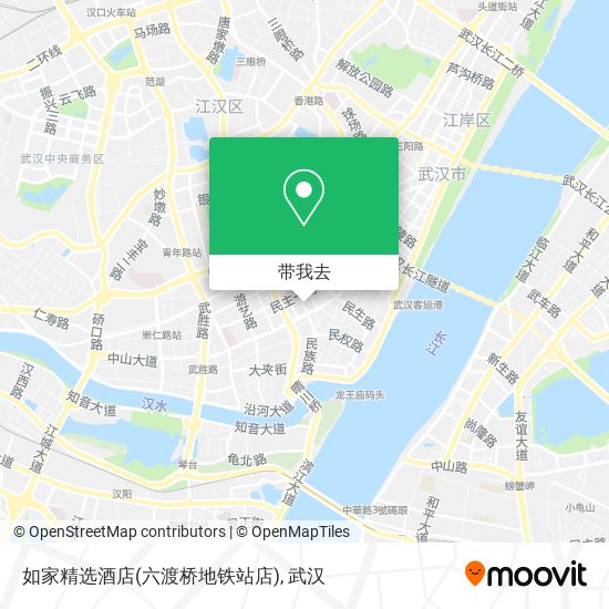 如家精选酒店(六渡桥地铁站店)地图