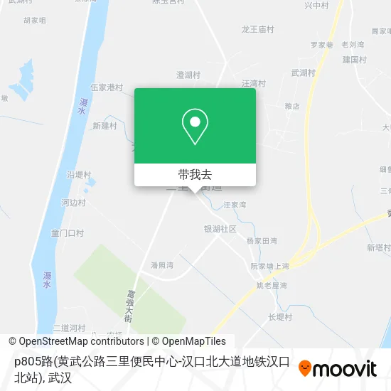 p805路(黄武公路三里便民中心-汉口北大道地铁汉口北站)地图
