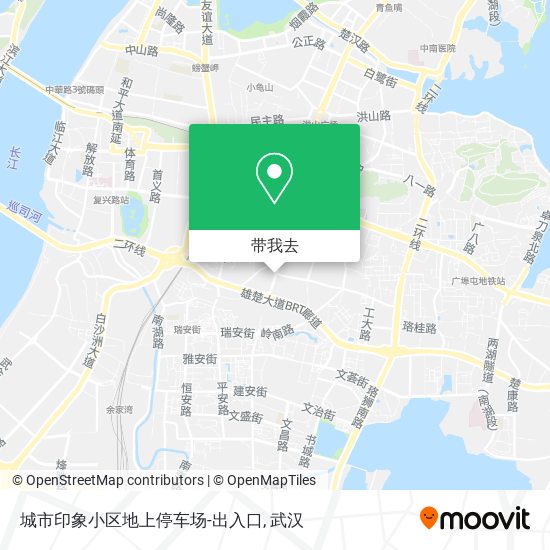城市印象小区地上停车场-出入口地图
