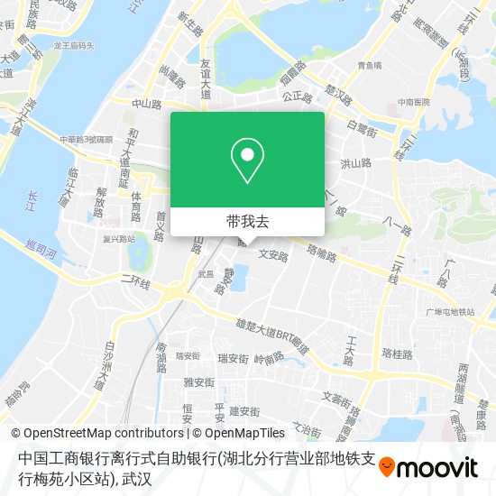 中国工商银行离行式自助银行(湖北分行营业部地铁支行梅苑小区站)地图