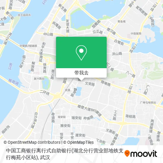 中国工商银行离行式自助银行(湖北分行营业部地铁支行梅苑小区站)地图