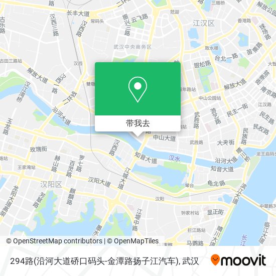 294路(沿河大道硚口码头-金潭路扬子江汽车)地图